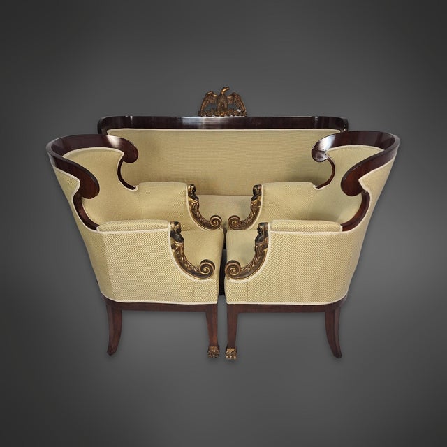 Viennese Biedermeier Sofa and Armchairs in Mahogany, 1810, Set of 3 For Sale - Image 13 of 18
