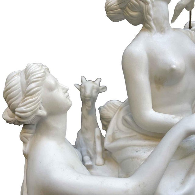 White Biscuit Porcelain Centerpiece, 1900s For Sale - Image 8 of 11