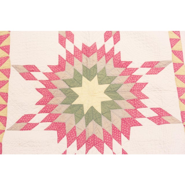 Nazmiyal Collection Antique American Quilt Textile For Sale - Image 4 of 6