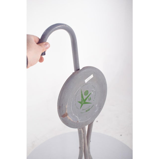 Metal Vintage Folding Cane Seat, 1950 For Sale - Image 7 of 8