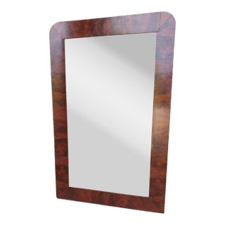 Circa 1870 Louis Philippe Flame Mahogany Mirror For Sale