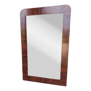 Circa 1870 Louis Philippe Flame Mahogany Mirror