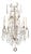 19th Century French Six-Light Crystal Chandelier with Silvered Armature For Sale