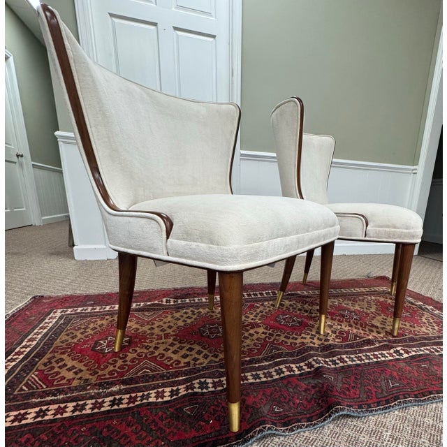 Wood Barbara Barry Collection Marino Walnut Dining Chair, Set of 2 For Sale - Image 7 of 10
