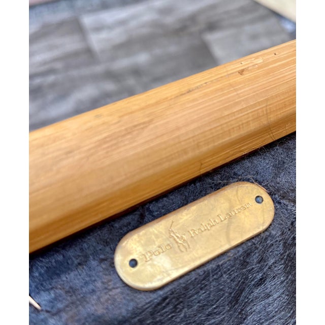 A Pair of Polo Ralph Lauren Coastal Style Rattan Ottomans/ Footstools. Circa 1980s For Sale - Image 12 of 12