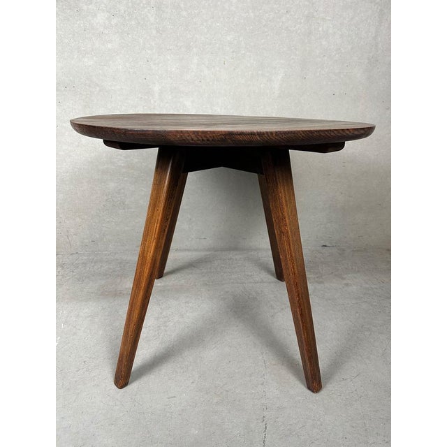 Vintage Japandi Side Table in Oak, 1970s For Sale - Image 6 of 10