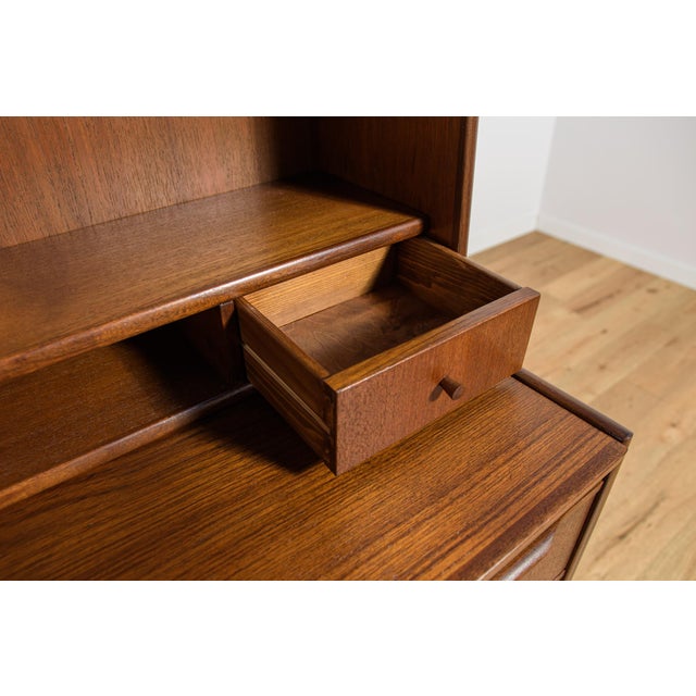 Mid-Century Teak Shelf with Pull-Out Top, Denmark, 1960s For Sale - Image 16 of 18
