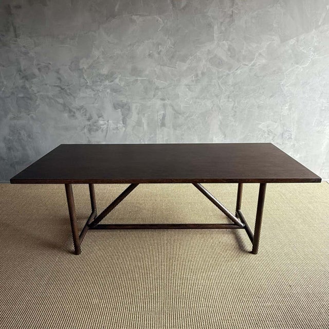 Farmhouse Reclaimed Wood Oak Dining Table 84" For Sale - Image 3 of 14