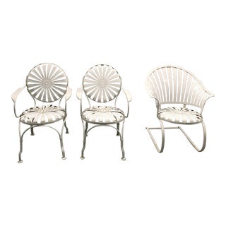 Francois Carre Pinwheel Garden Chairs - Set of 2 For Sale