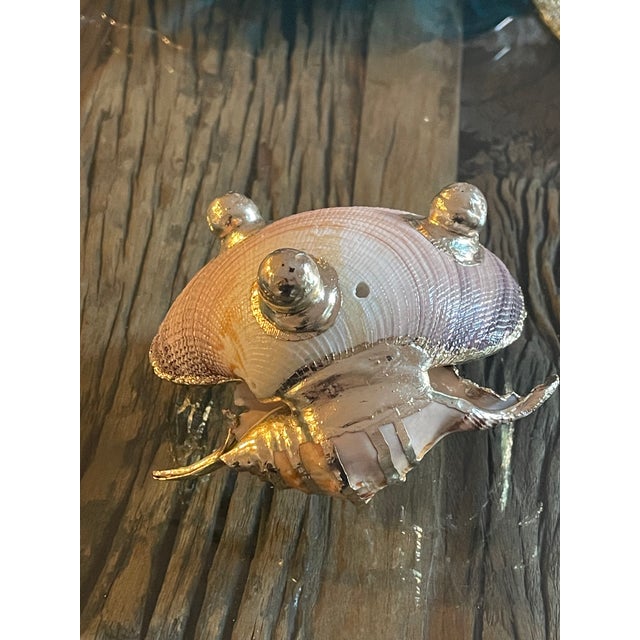 1960s 1960s Fabulous Silvered Sea Shells Small Vide Poche Dish For Sale - Image 5 of 5