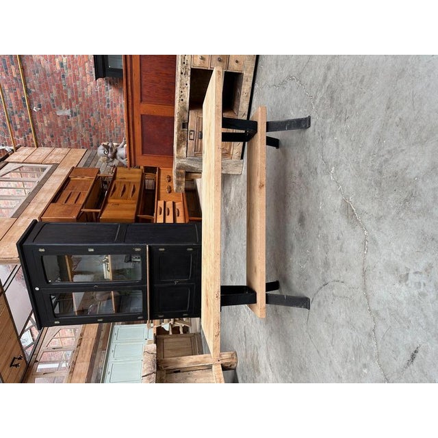 Coffee table in wood and metal It has a shelf which allows you to store magazines or display pretty objects Low shelf...