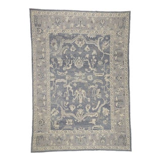 Contemporary Turkish Oushak Rug, 09'11 X 14'00 For Sale