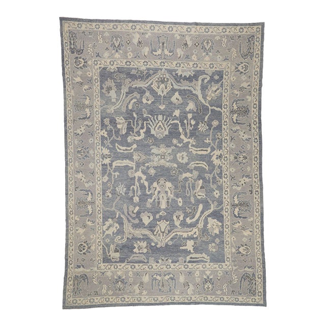 Contemporary Turkish Oushak Rug, 09'11 X 14'00 For Sale