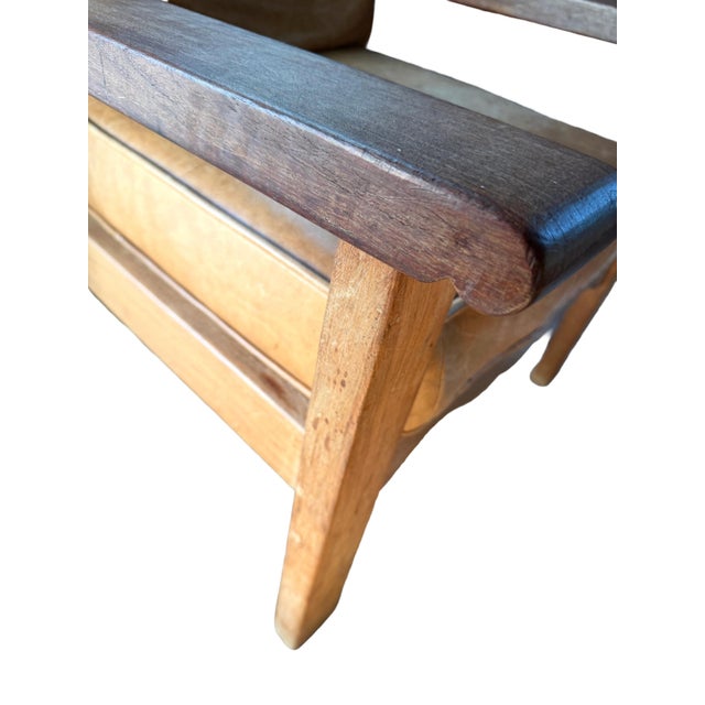 Vintage Unique Lodge Style Mission Oak Lounge Chairs (Pair) For Sale - Image 13 of 14