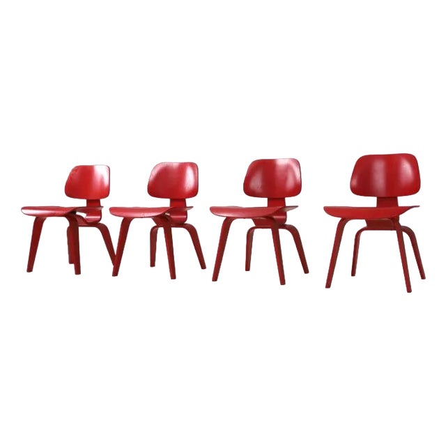 Dcw Dining Chairs by Charles & Ray Eames for Vitra, 1990s, Set of 4 For Sale