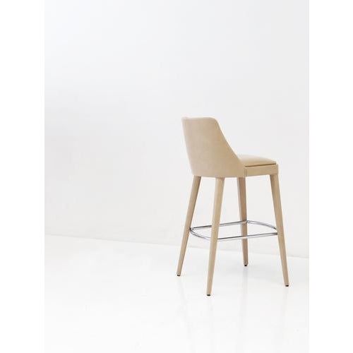Nude Color Ecoleather Beech Wood Chair by Casa Casati For Sale - Image 6 of 8