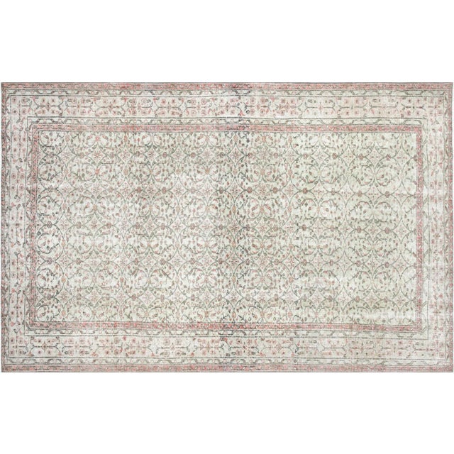Textile 1960s Turkish Oushak Rug For Sale - Image 7 of 7