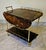 Metal 1950s Lacquered Goat Skin Bar Cart by Aldo Tura, Italy For Sale - Image 7 of 18