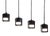 Optic Pendant Lamps by Veca, Italy, 1970s, Set of 4 For Sale