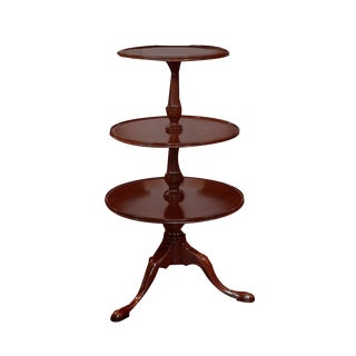 George III Mahogany 3 Tier Dumb Waiter For Sale