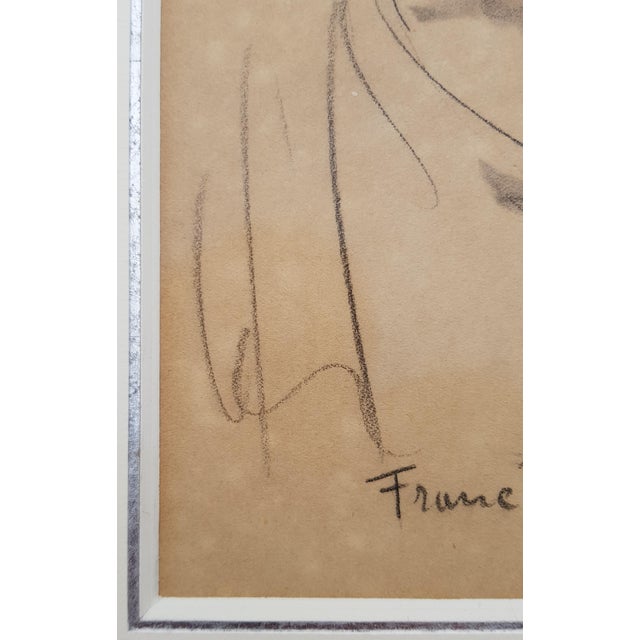 1940s Picabia Francis - Woman Portrait - Pencil Drawing - 1940 - c.o.A For Sale - Image 5 of 13
