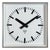 Industrial Grey Square Wall Clock from Pragotron, 1980s For Sale