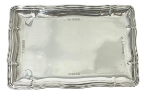 German Silver Salver with Text