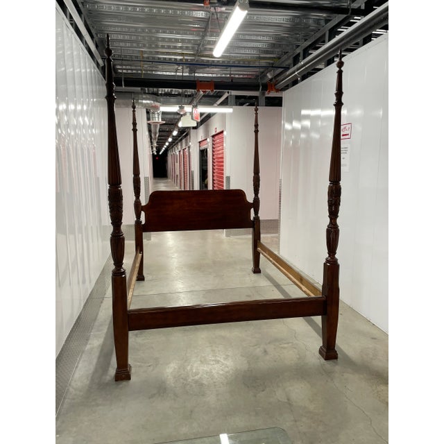 1980s Four Poster Rice Queen Bed For Sale - Image 11 of 13