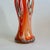 1960s Vintage Arklahoma Orange & White Swirl Art Glass Sculpture – Pulled Fingers, 8” For Sale - Image 5 of 6