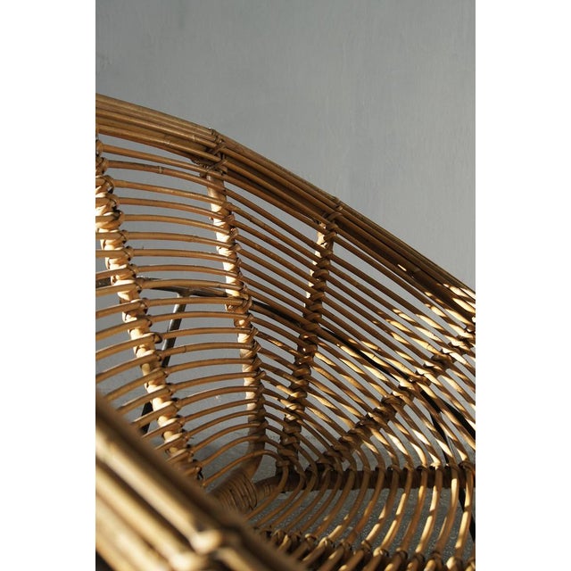 Vintage Wicker Side Chair For Sale - Image 6 of 11
