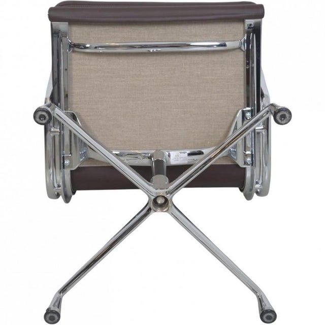 EA208 Softpad Chair in Nevada Coffee Aniline Leather by Charles Eames, 2007 For Sale - Image 14 of 16