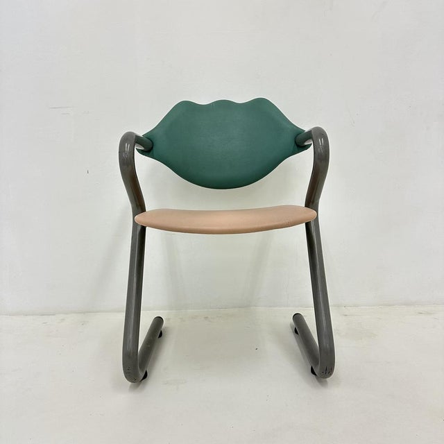 Postmodern Leather Armchair, 1980s For Sale - Image 12 of 18