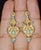 Early 21st Century Gorgeous Natural Diamond Turquoise 18k Solid Gold Byzantine Beaded Greek Dangle Earrings, A Pair For Sale - Image 5 of 11