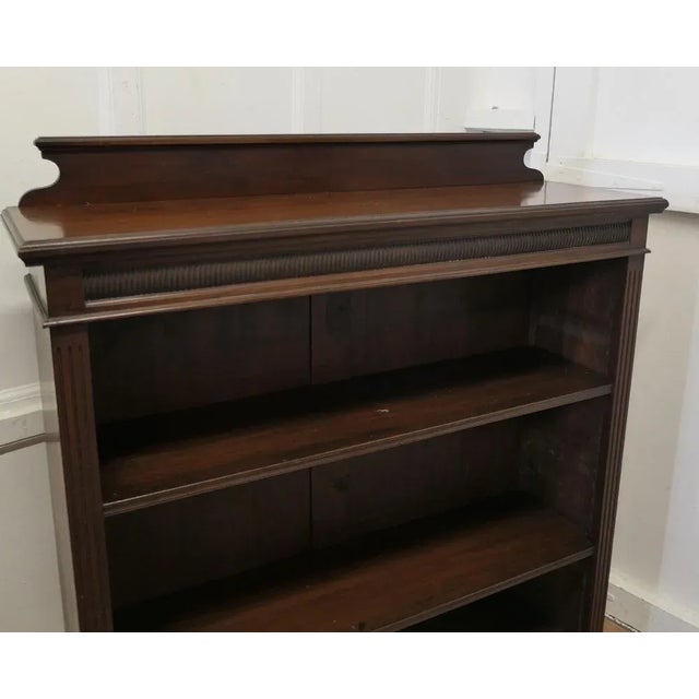 19th Century Open Bookcase. This is a good roomy bookcase with a 4” gallery at the back and adjustable shelves, the top...