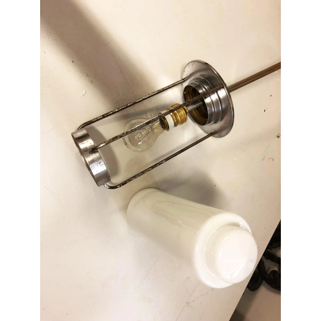 Art Deco Opaline Glass Pendant For Sale - Image 9 of 16