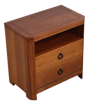 Stickley Cherry 21st Century Two Drawer Inlaid Nightstand