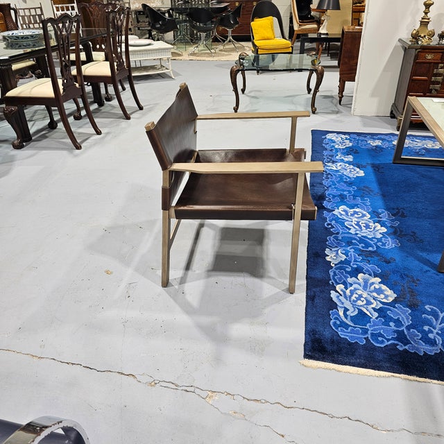 Mid-Century Modern Pair of Bernhardt Aspen Leather Chairs For Sale - Image 3 of 7