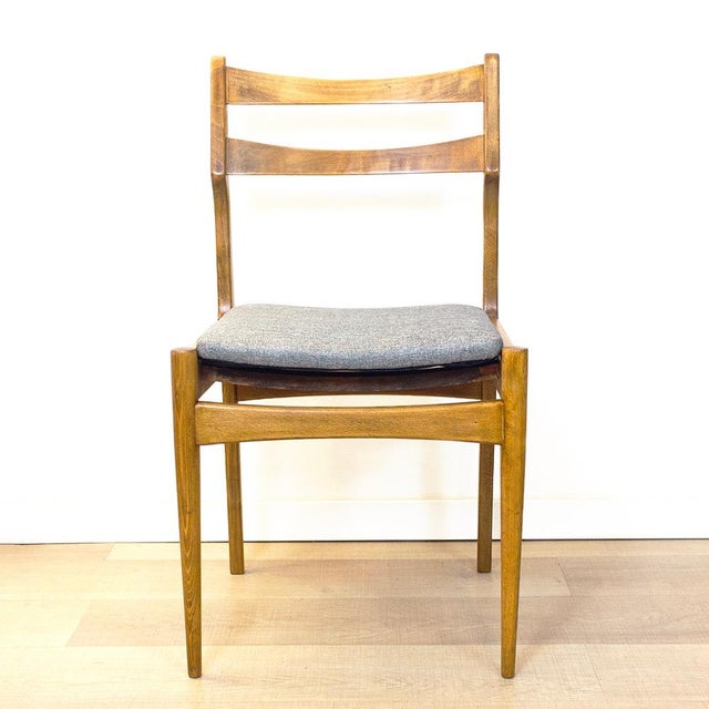 Wood Mid-Century Modern Dining Chair in Fabric and Wood, Spain, 1960s For Sale - Image 7 of 7