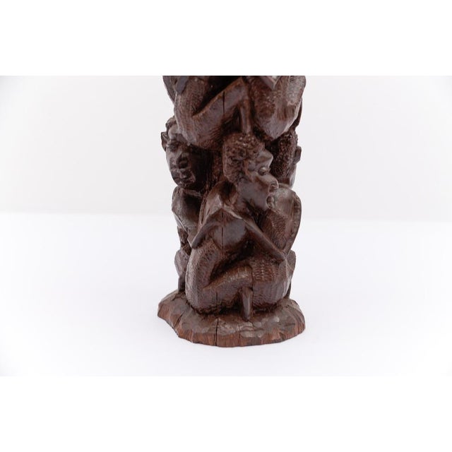 Vintage Tanzanian Makonde Hand-Carved Family Tree, 1970s, Ironwood or Ebony For Sale - Image 14 of 17