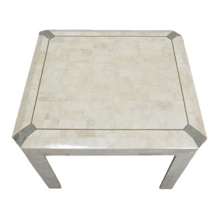 Mid-Century Modern Tessellated Stone Side Table For Sale