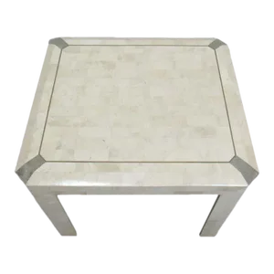 Mid-Century Modern Tessellated Stone Side Table