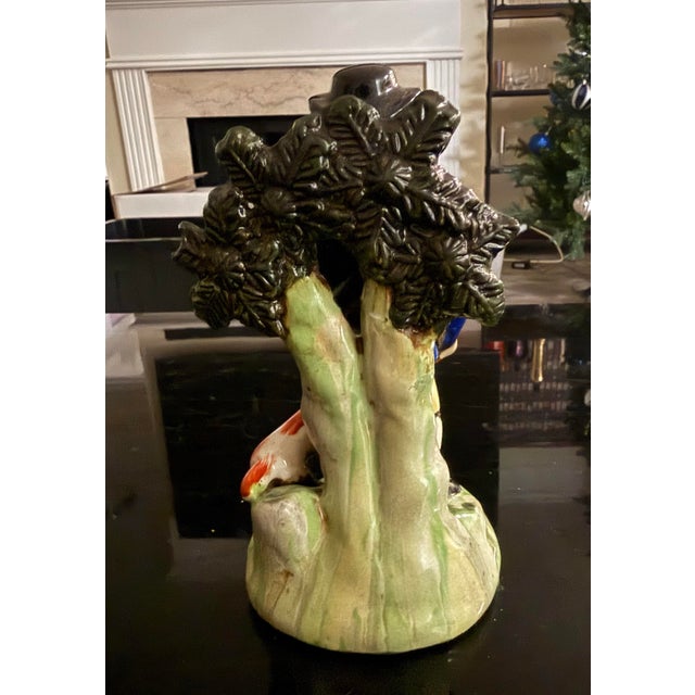 Victorian Rare Antique Staffordshire Victorian Figure of ‘The Hunter’ and His Dog Hunting For Sale - Image 3 of 8