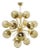 21st Century Diciotto Polished Brass Smoky Murano Sputnik Chandelier by Fabio LTD For Sale
