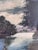 Blue Vintage Original Riverside Cottage Print, Signed Landscape Art, 1970s For Sale - Image 8 of 14