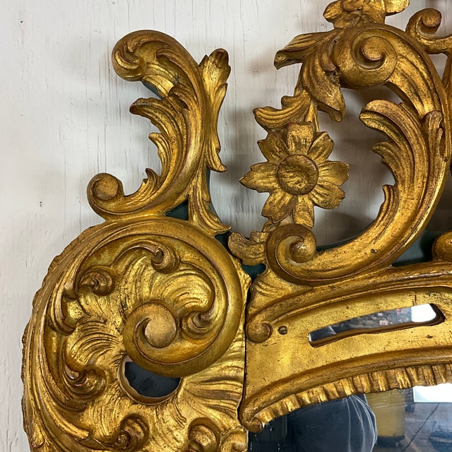 Early 21st Century Carver's Guild Newport Jardin Rococo Revival Gilt Wood Wall / Floor Mirror For Sale - Image 5 of 12
