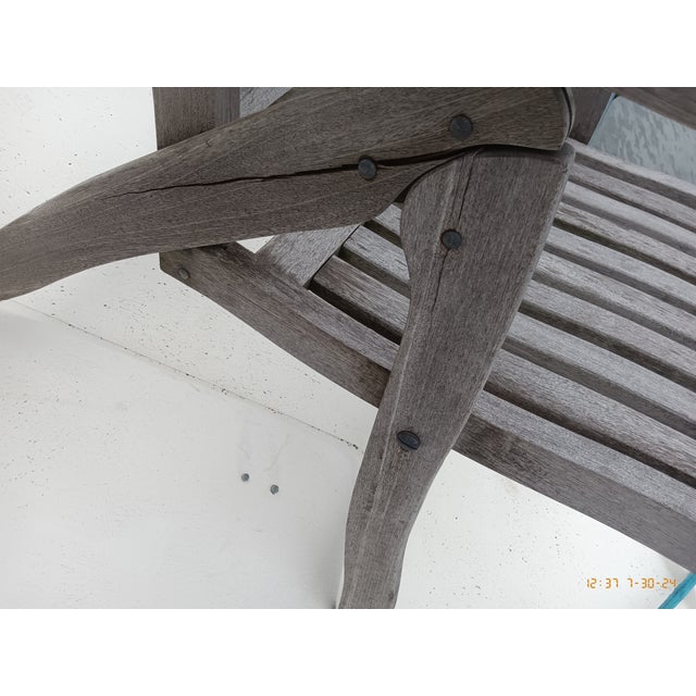Vintage Teak Folding Lounge Deck Arm Chairs - Set of 2 For Sale - Image 10 of 12