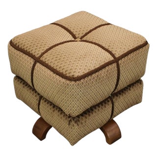 Vintage Art Deco Stool by Jindřich Halabala, Czechoslovakia, 1930 For Sale