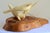 1980s Vintage Mid-Century Modern John Perry Style Pellucida Seals on Burlwood Sculpture For Sale - Image 5 of 17