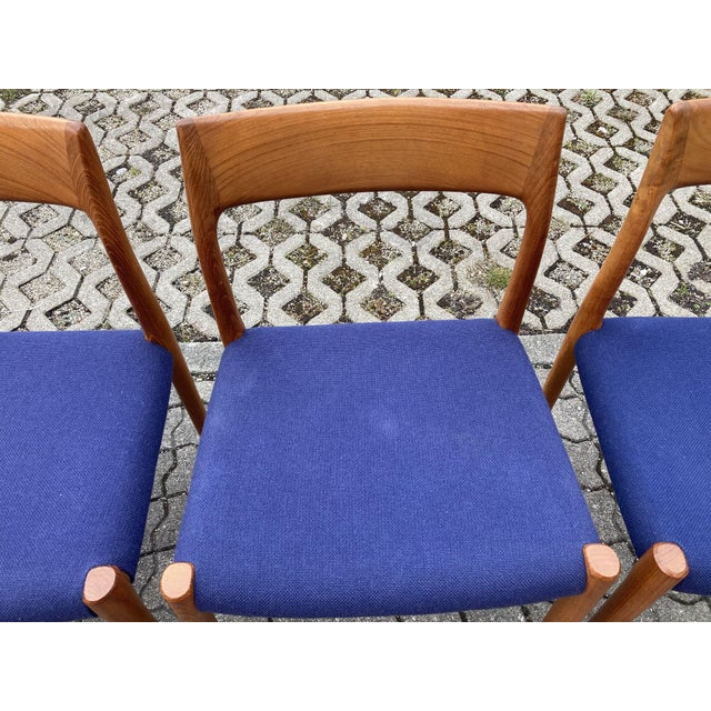 Wood Danish Teak Model 77 Dining Chairs by Niels Otto Möller for J.L. Møllers, 1970s, Set of 4 For Sale - Image 7 of 16