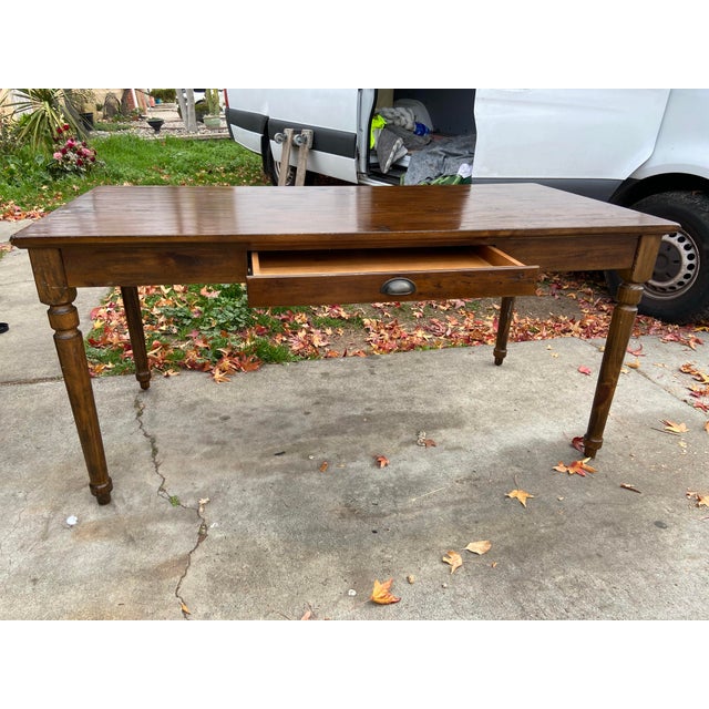 Coffee Pottery Barn Printers Collection Executive Desk Unbranded For Sale - Image 8 of 12